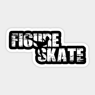 Distressed Look Figure Skating Gift For Figure Skaters Sticker